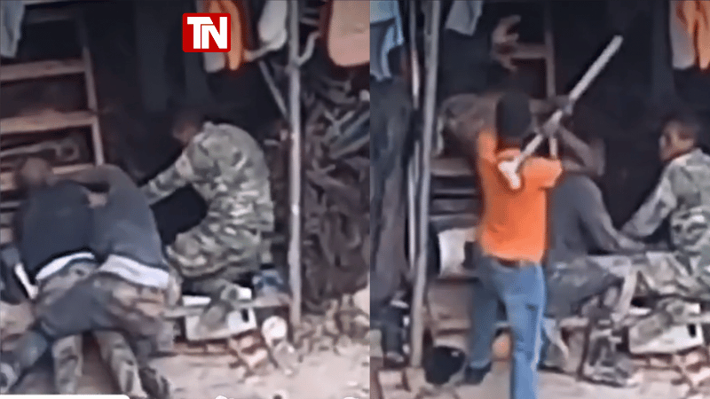 VIDEO: Turba de Haitianos Ataca a Dos Agentes de Migración